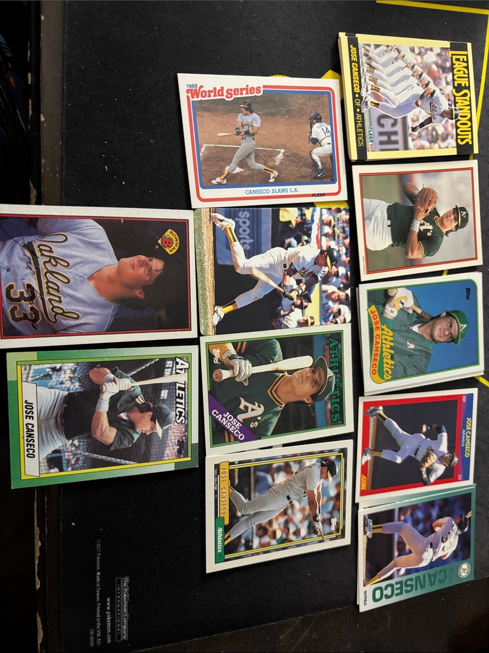 Baseball Trading Card Display - Green and White Accent